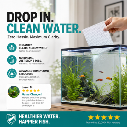 ✨ TOALLITAS CLARIFICADORAS PARA ACUARIO - Agua cristalina en 24 horas, elimina olores e impurezas, seguras para todos los peces y plantas 🌿🔮