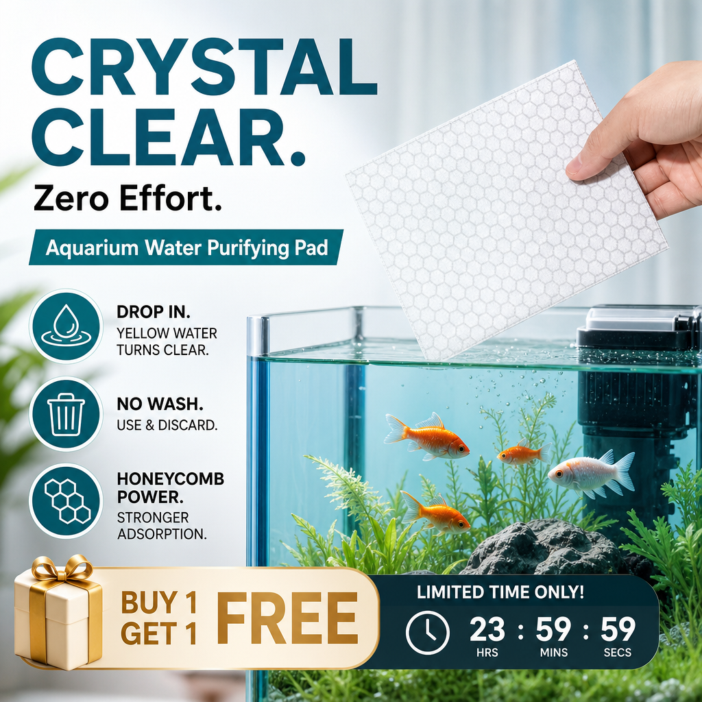 ✨ TOALLITAS CLARIFICADORAS PARA ACUARIO - Agua cristalina en 24 horas, elimina olores e impurezas, seguras para todos los peces y plantas 🌿🔮