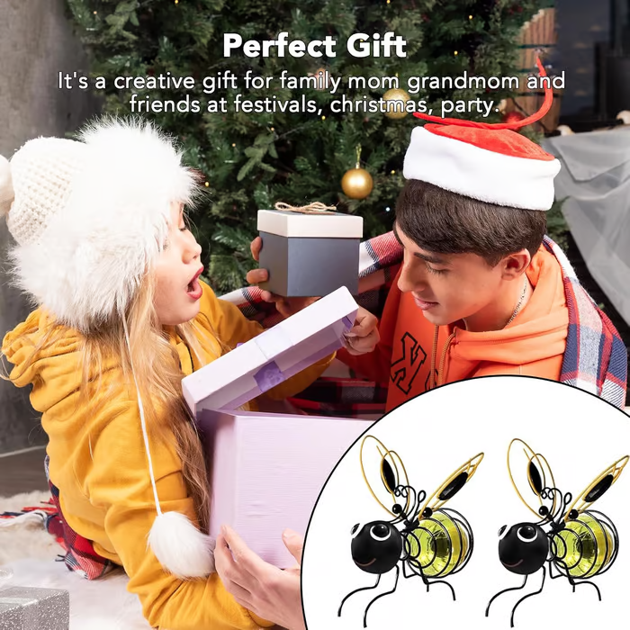 🐝Envío gratuito y 50 % de descuento🐝Lámpara solar colgante con forma de abeja para exteriores