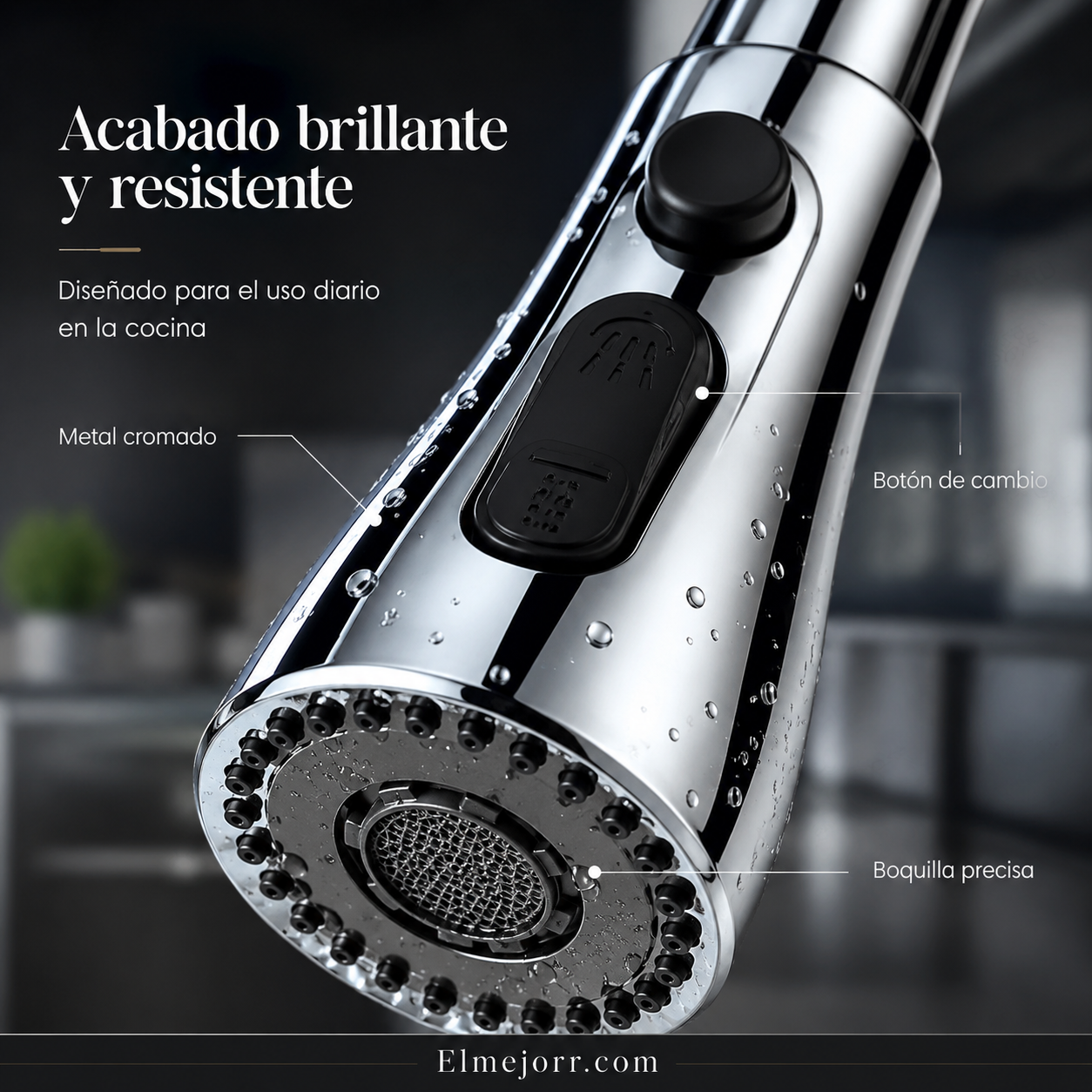 Extensor de grifo a prueba de Salpicaduras con 9 juntas para Fregadero de Baño de Cocina