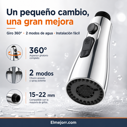 Extensor de grifo a prueba de Salpicaduras con 9 juntas para Fregadero de Baño de Cocina