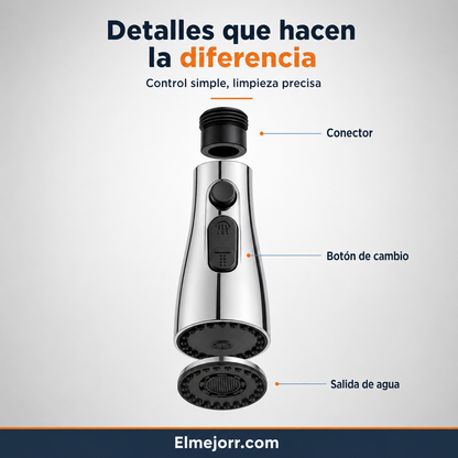 Extensor de grifo a prueba de Salpicaduras con 9 juntas para Fregadero de Baño de Cocina
