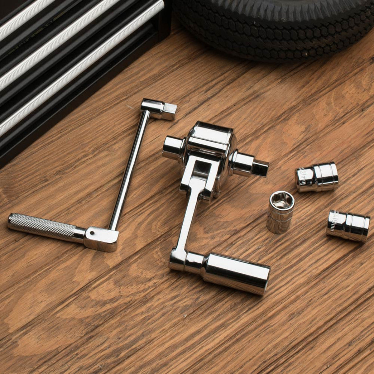 🔧 Kit di smontaggio pneumatici con moltiplicatore di coppia