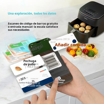 【1° Más Vendido】🔥Solo Pesa? ¡Esta Báscula Calcula 19 Nutrientes y Analiza Calorías! ⏳App 19 Nutrientes! Adecuado para la pérdida de peso