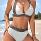 🔥Last Day Promotion 50% OFF🔥Sexy V-neck Women's Holiday Swimsuit With Wavy Pattern