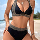🔥Last Day Promotion 50% OFF🔥Sexy V-neck Women's Holiday Swimsuit With Wavy Pattern