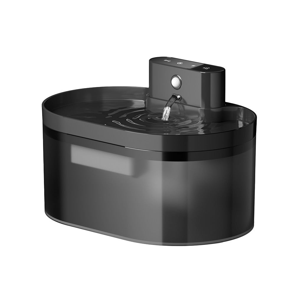Fuente de agua automática para gatos 2.2 L, bebedero para mascotas a batería con sensor de movimiento