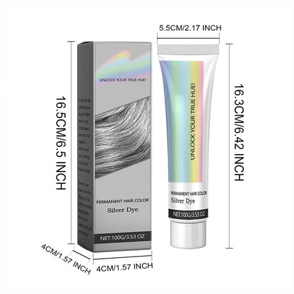 Tinte para Cabello Plata 2 en 1 con Extractos Naturales