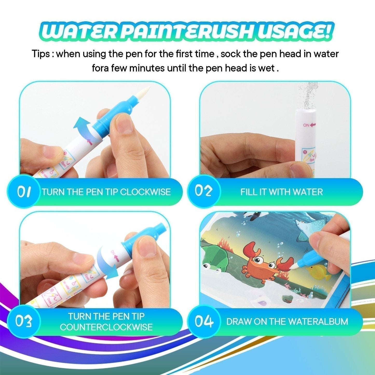 🌹COMPRA 1 Y LLÉVATE 1 GRATIS🔥Promoción de verano 🎁✨️Libro mágico de agua📚️🎨🧠