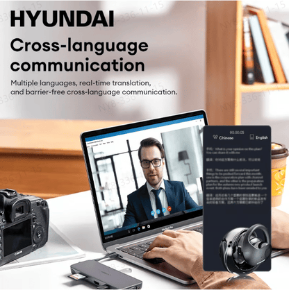 ⏰ÚLTIMO DÍA - 50% de descuento🎧🔥Auriculares de traducción inalámbricos Bluetooth HY-T26 Pro