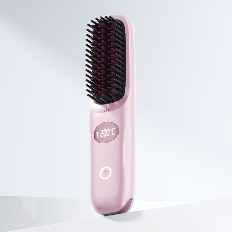 Plancha de Cabello Inalámbrica 2 en 1 con Pantalla LED