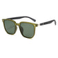Gafas de sol clásicas con montura cuadrada de madera y lentes polarizadas