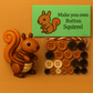 🎄 ¡50 % DE DESCUENTO AHORA! 🎨 Adornos de animales con botones para hacer tú mismo: kit de manualidades creativas para niños, desarrolla la motricidad fina y la creatividad 🧵📦