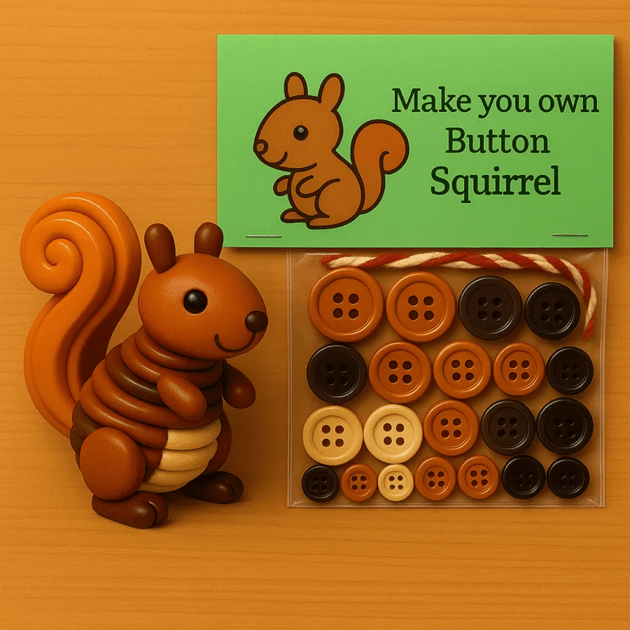 🎄 ¡50 % DE DESCUENTO AHORA! 🎨 Adornos de animales con botones para hacer tú mismo: kit de manualidades creativas para niños, desarrolla la motricidad fina y la creatividad 🧵📦