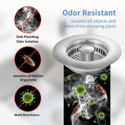 🎁Hot Sale 49% OFF⏳Nuevo colador de desagüe con núcleo de rebote para fregadero mejorado