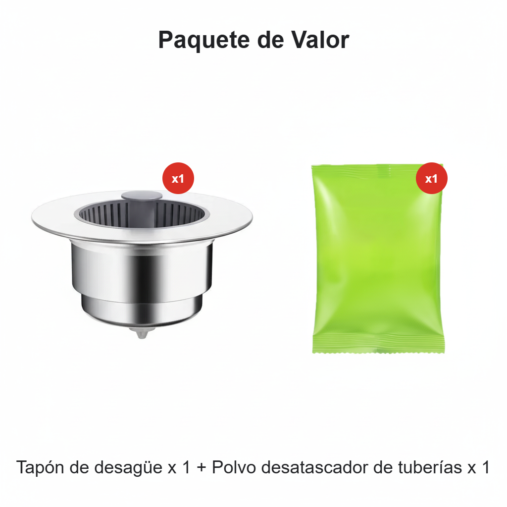 Tapón de Desagüe Pop-Up con Colador