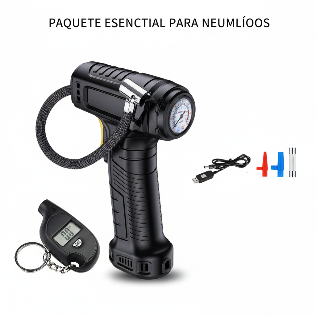 Compresor de aire portátil e inalámbrico con pantalla digita