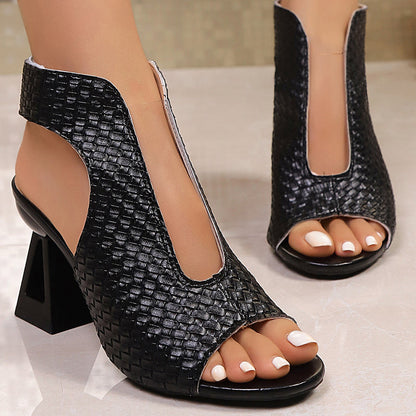 ⏳Descuento del 50 % por tiempo limitado⏰Sandalias elegantes con tacón y punta abierta para mujer👡