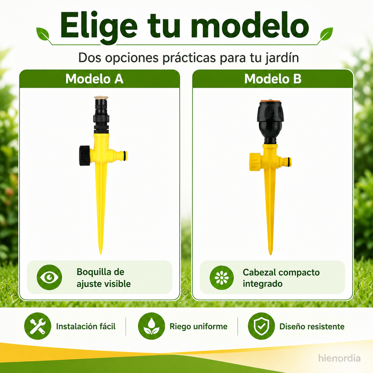 🏡🔥COMPRA 2 LLEVA 1 GRATIS 360°🔥 Aspersor de Césped Automático Giratorio