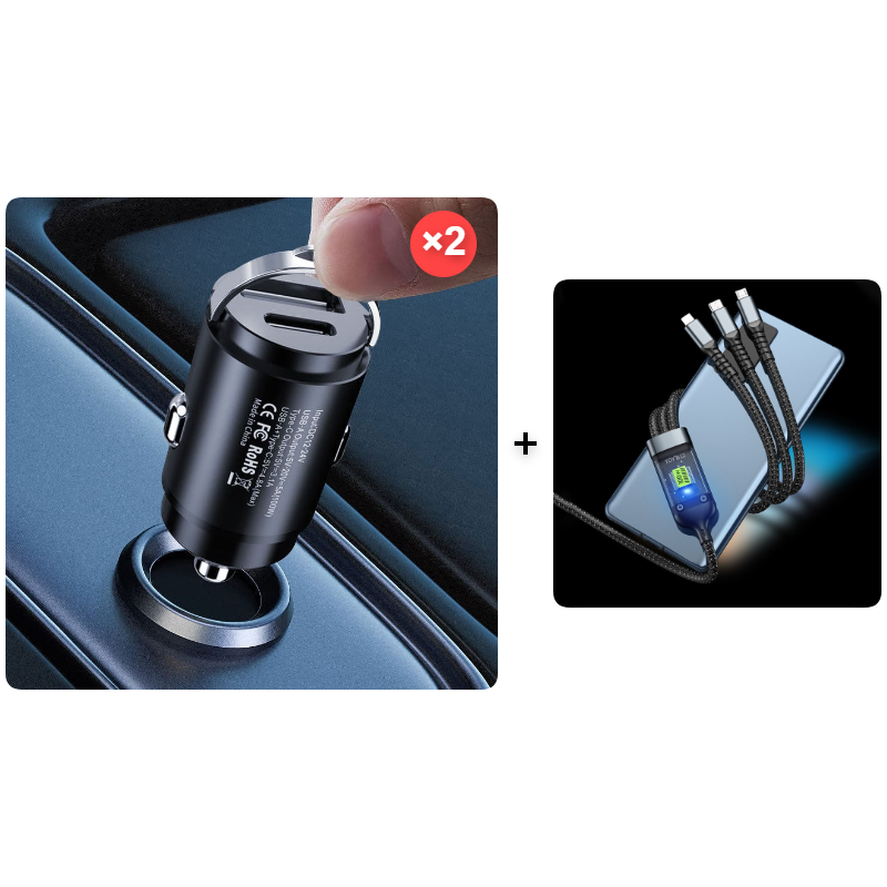 🔥Multi Compatible 100W Fast Charging Car Charger