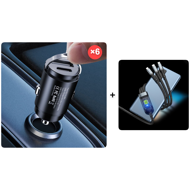 🔥Multi Compatible 100W Fast Charging Car Charger