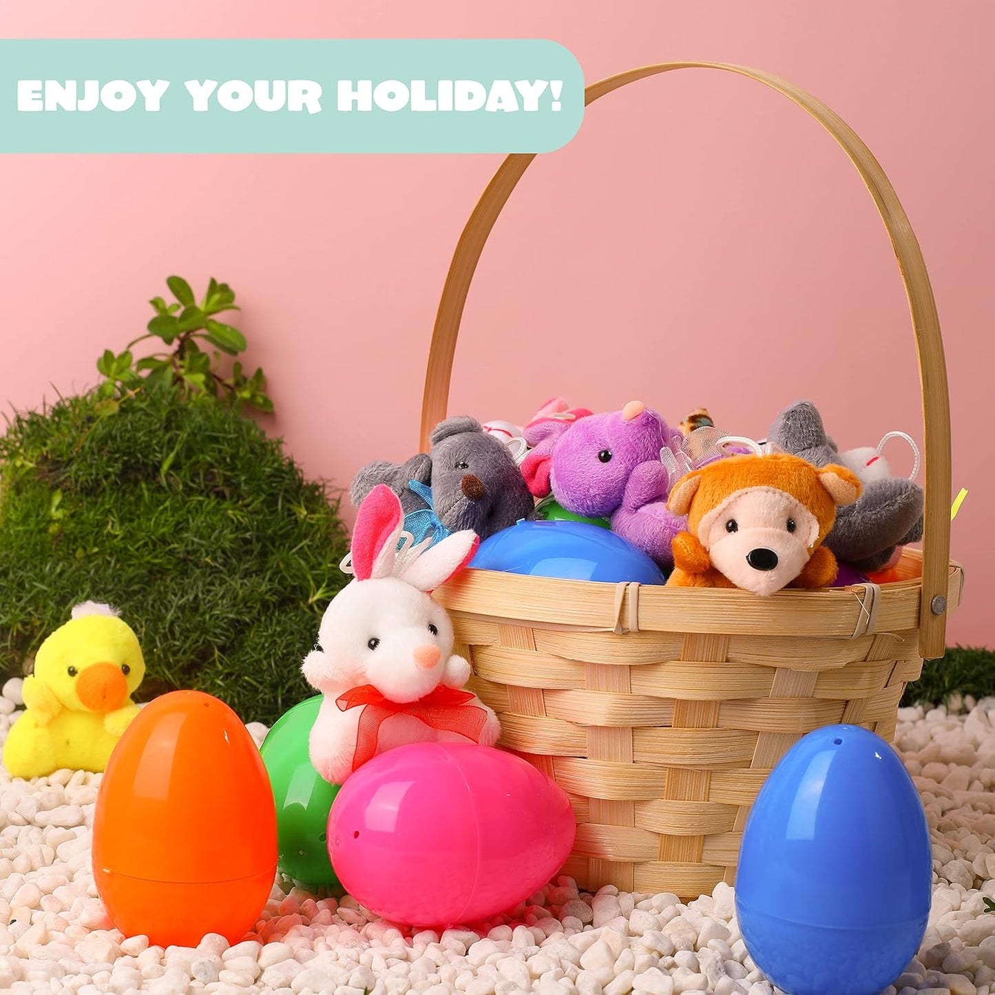 Huevos De Pascua Pre-rellenados Con  Animales de Peluche