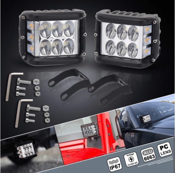 🎉oferta limitada en el tiempo🎉Luz LED bicolor de doble cara para coche.