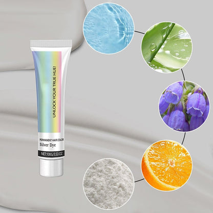 Tinte para Cabello Plata 2 en 1 con Extractos Naturales