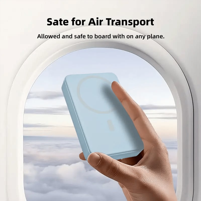 🔥Por tiempo limitado 50% de descuento⚡Batería externa inalámbrica portátil con imán (10000mAh)