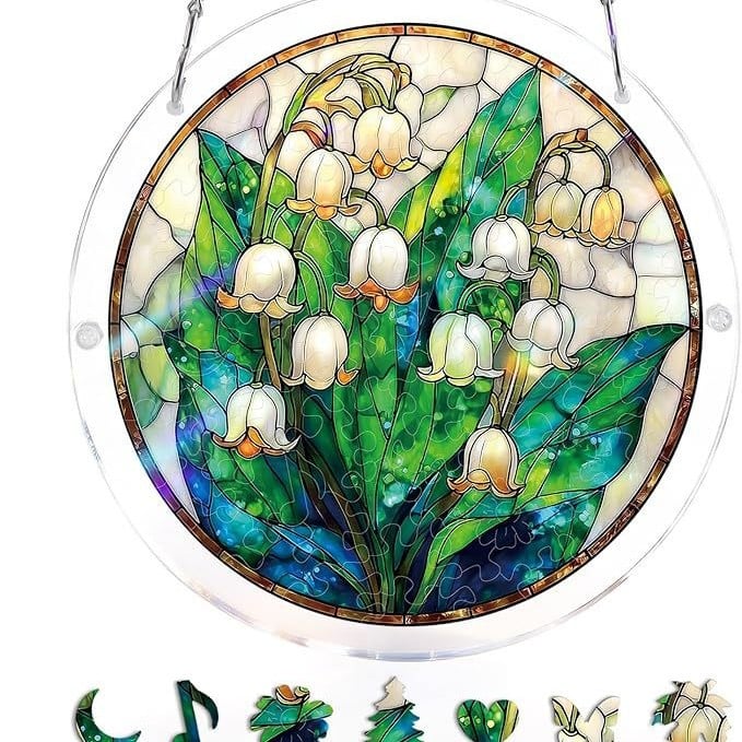 Rompecabezas Atrapasol de Acrílico, 80 Piezas para Decorar Ventana