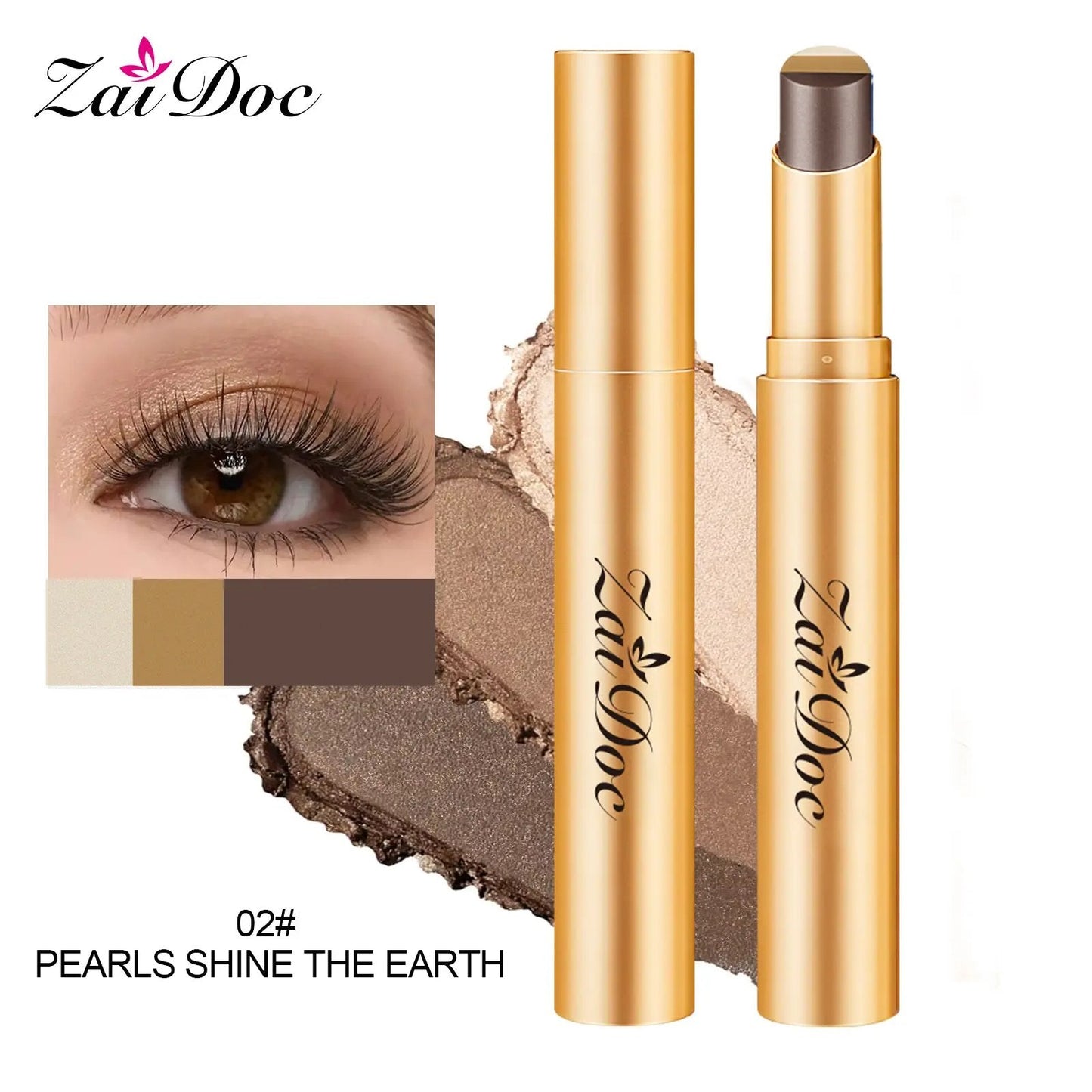 🏆 Oferta Flash ⚡ ¡+50K vendidos! Casi agotado – 💥 Lápiz de sombra de ojos 3 colores