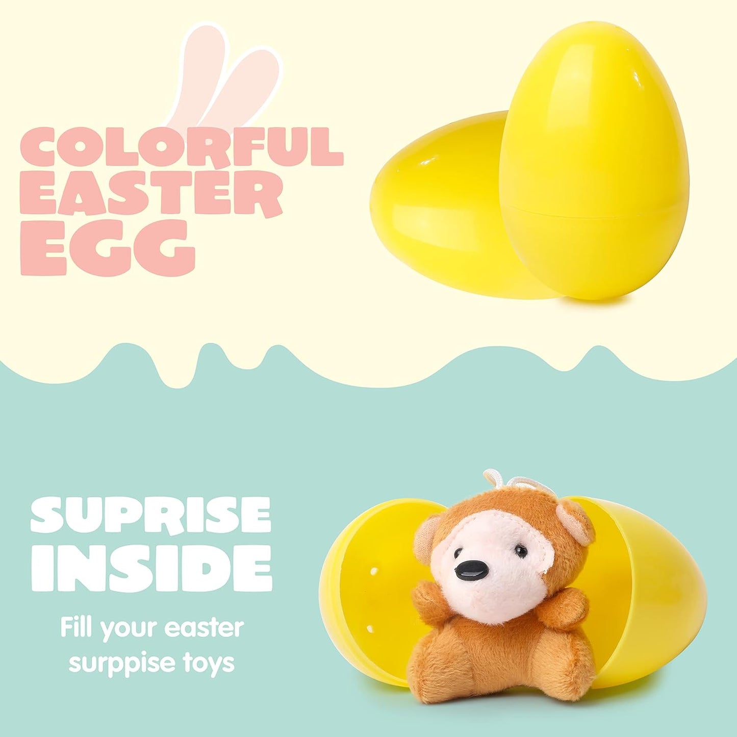 Huevos De Pascua Pre-rellenados Con  Animales de Peluche