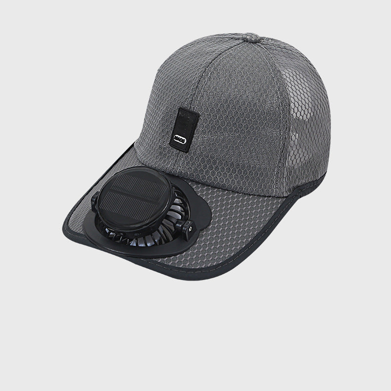 Gorra de Béisbol Transpirable con Ventilador Solar