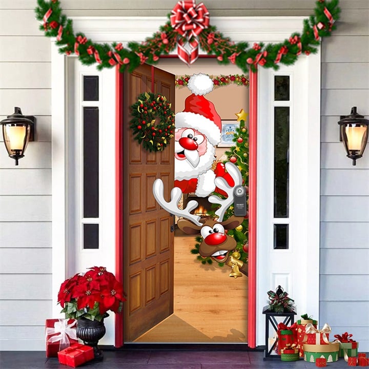 🎅 ¡Oferta Navideña! 50% de Descuento 🎄 🚪 Decoración Navideña para Puerta de Entrada