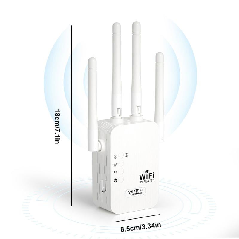 🎁 ¡Último Día de Promoción al 50%! 🔥 Amplificador WiFi 2025, 1200Mbps Banda Dual (5GHz/2.4GHz), Amplificador de Señal, Cubre 10,000 pies² y 50 Dispositivos, Repetidor con Puerto Ethernet.