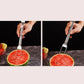 Cortador y Tenedor de Fruta de Acero Inoxidable 2 en 1 – ¡Para Servir Fruta Rápida y Fácilmente!