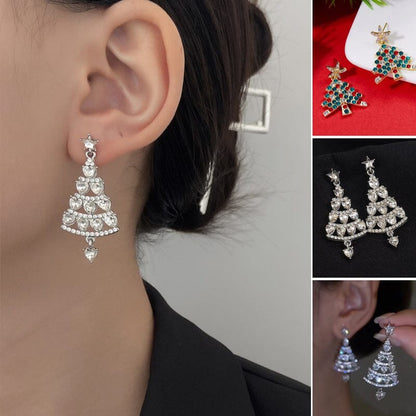 Pendientes Árbol de Navidad Brillante