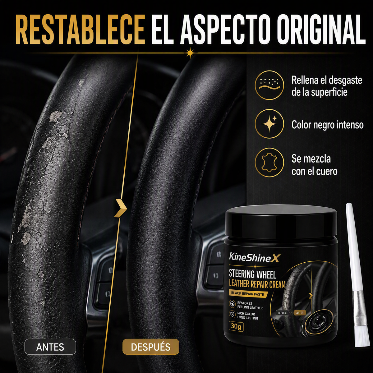 🔥¡Último día de la oferta por tiempo limitado con un 50% de descuento!🔥Crema reparadora de cuero para volantes