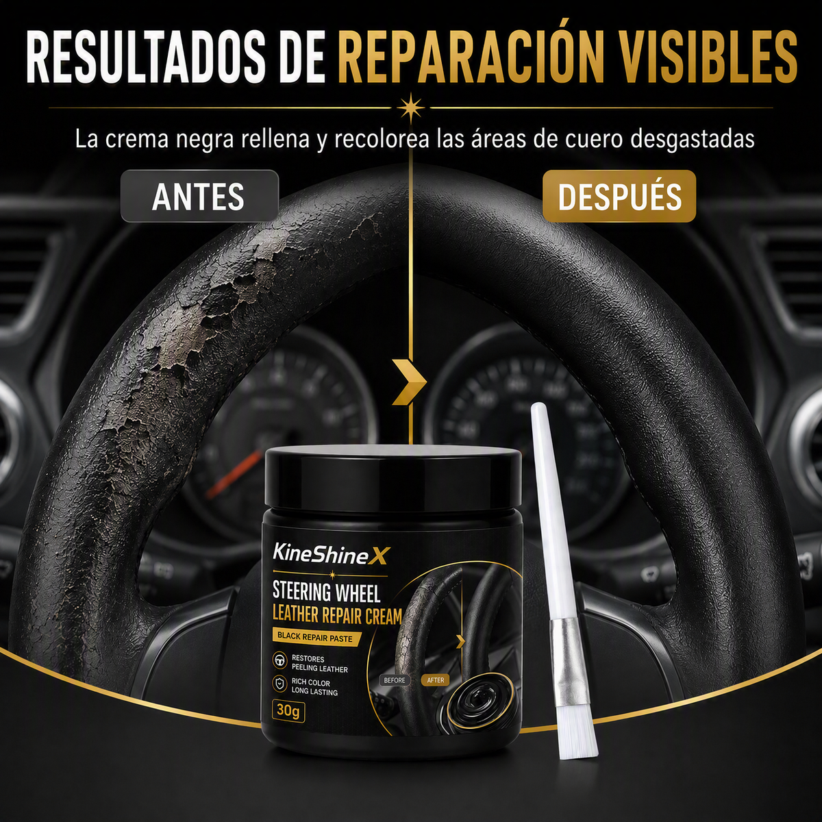 🔥¡Último día de la oferta por tiempo limitado con un 50% de descuento!🔥Crema reparadora de cuero para volantes