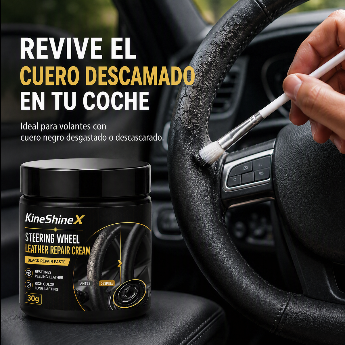 🔥¡Último día de la oferta por tiempo limitado con un 50% de descuento!🔥Crema reparadora de cuero para volantes