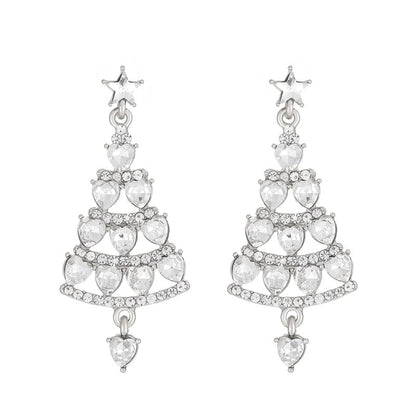 Pendientes Árbol de Navidad Brillante