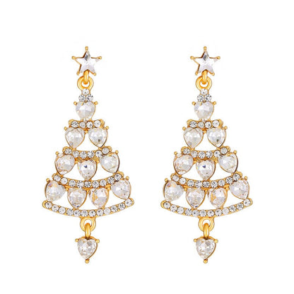 Pendientes Árbol de Navidad Brillante
