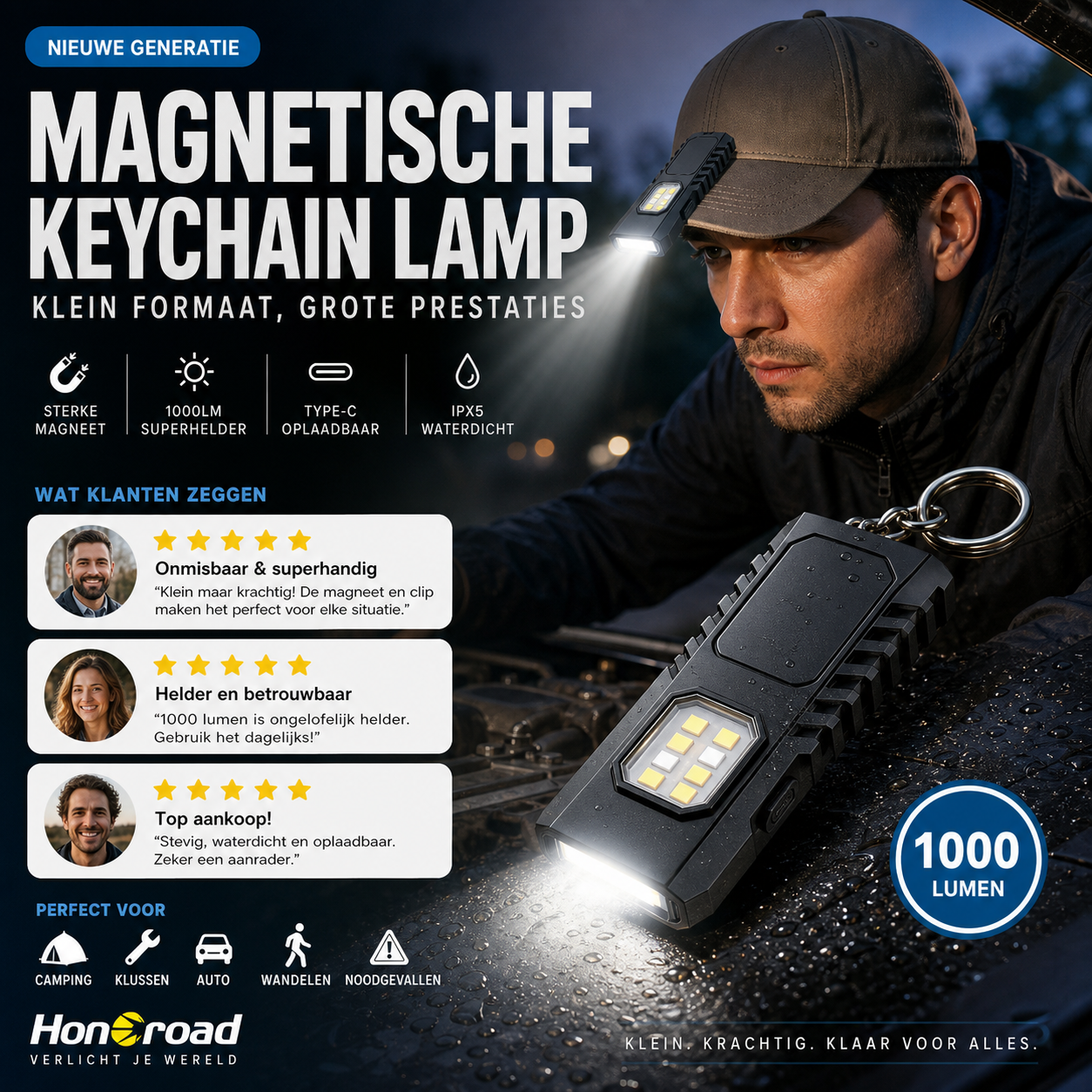 🔦 Mini Linterna LED Llavero ✨ Recargable USB Potente | 🧲 Lámpara de Trabajo Magnética | 🧢 Lámpara para Gorra | 🚶 Luz de Seguridad Nocturna | ⚡ Dispositivo de Iluminación de Emergencia Multifuncional para Exteriores
