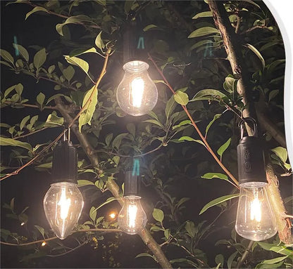 Decoración de iluminación de bombilla Retro de carga Tipo-C colgante para acampar al aire libre