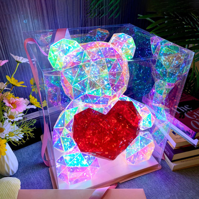 🏆N°1 en Ventas + TOP1 UK Regalos Parejas✨Oso Luminoso 16 Colores | Magia Eterna Sin Marchitar💘
