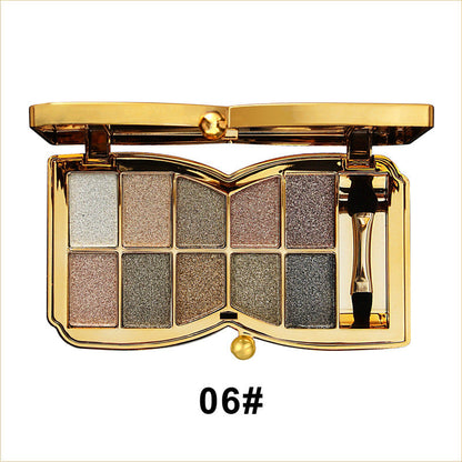 Paleta de sombras de ojos con purpurina de 10 colores