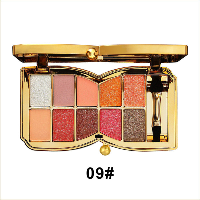 Paleta de sombras de ojos con purpurina de 10 colores