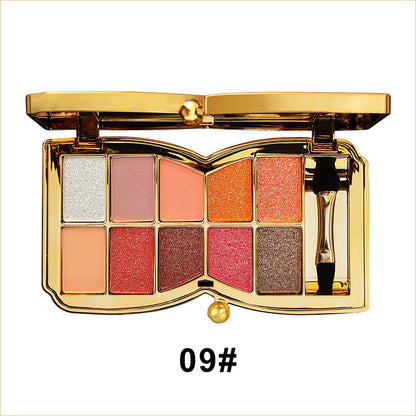 Paleta de sombras de ojos con purpurina de 10 colores