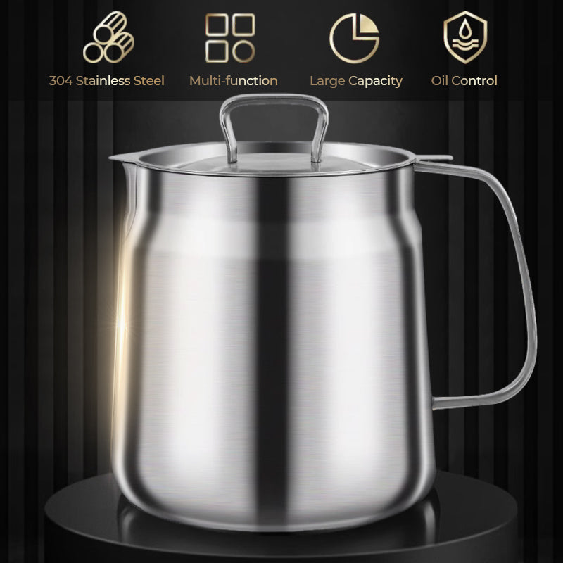 🎅 Frenesí invernal - A mitad de precio 🎊 Recipiente multiusos de acero inoxidable 304 de gran capacidad para filtros de aceite.