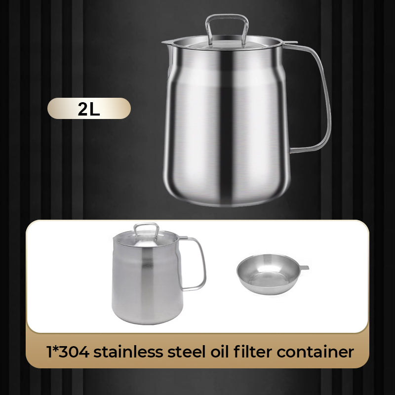 🎅 Frenesí invernal - A mitad de precio 🎊 Recipiente multiusos de acero inoxidable 304 de gran capacidad para filtros de aceite.
